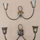 Paire d' appliques en laiton forme corde