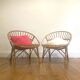 Paire de Fauteuils Rotin - Coquilles