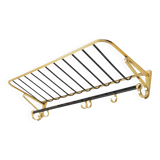 Mid-century coat rack in gold and black aluminium, Belgium 1960s