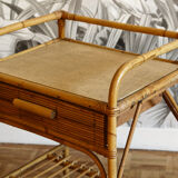 Rattan bedside table