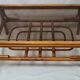 Rattan coffee table and smoked glass, 70s