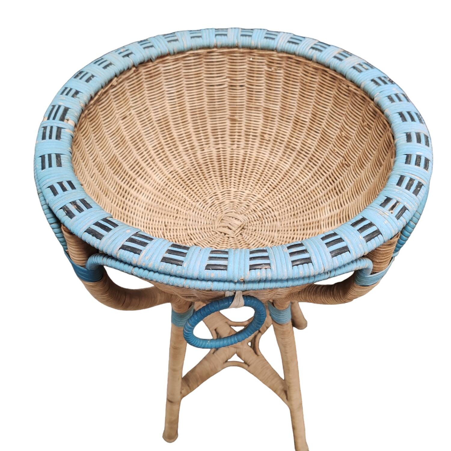 Rattan sewing cabinet