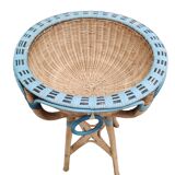 Meuble à couture en rotin