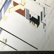 Poster after  axonometric perspective of the villa cook, 1926. 80 x 70 cm