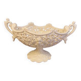 Ear cup in openwood earthenware italian style white lace model