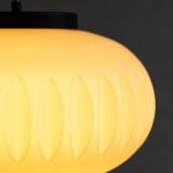 Lampe à Suspension Vintage Tchécoslovaque en Verre Blanc par Osvětlovací Sklo, 1070