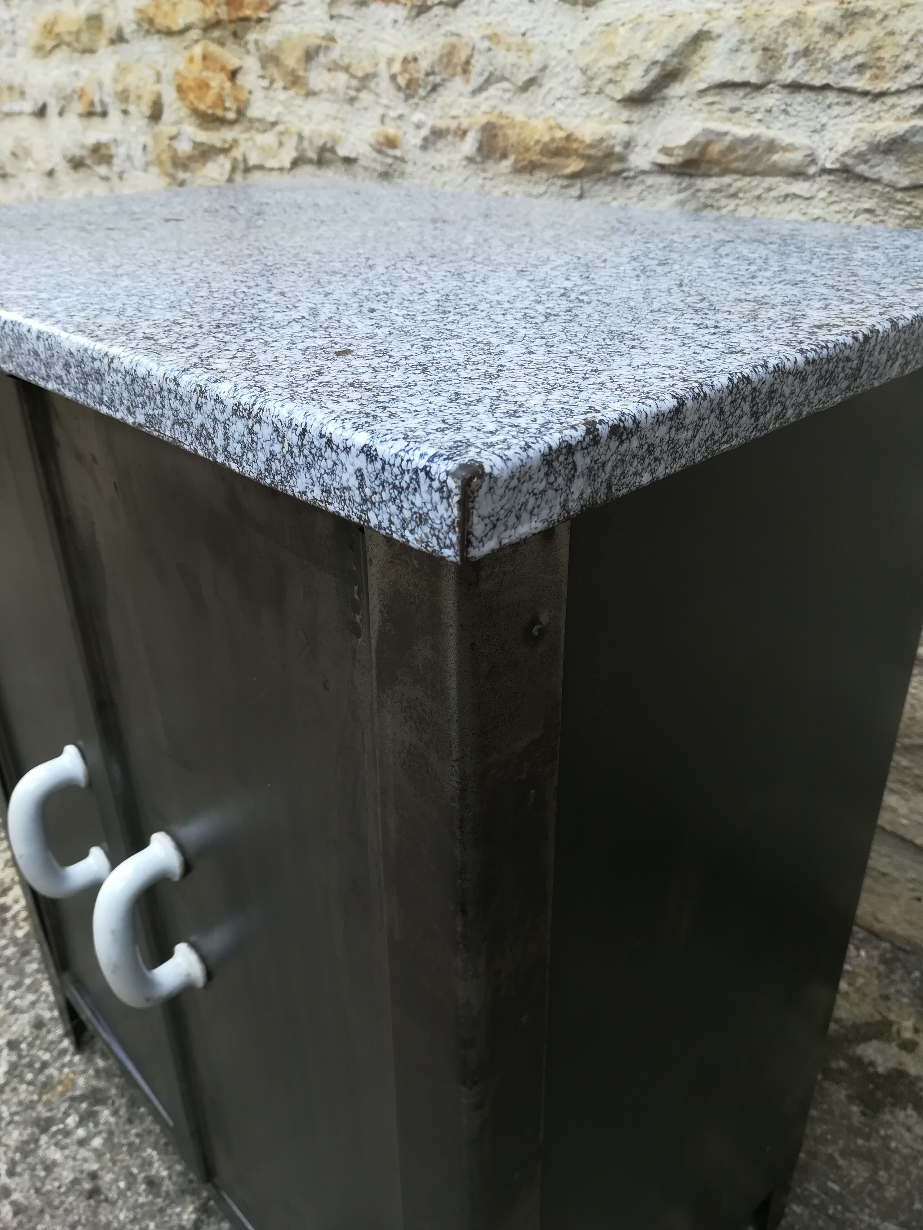 Sheet metal industrial furniture sideboard