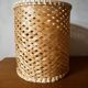 Braided bamboo wastepaper basket