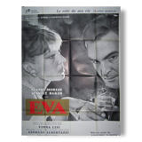 Cinema original poster of 1962.Eva, Jeanne Moreau.120x160 cm