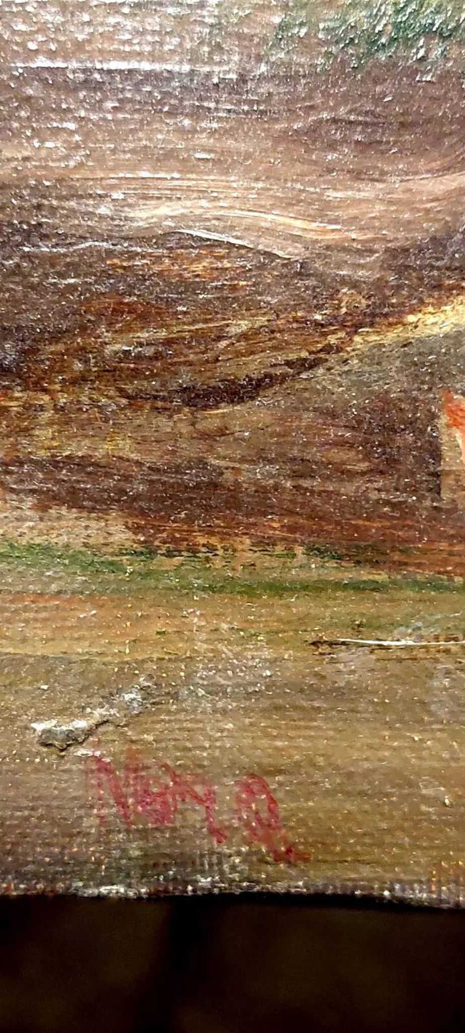 Peinture huile sur toile paysage style xviiie siecle italie