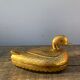 Golden lacquered wooden duck from Burma mid-twentieth forming a box