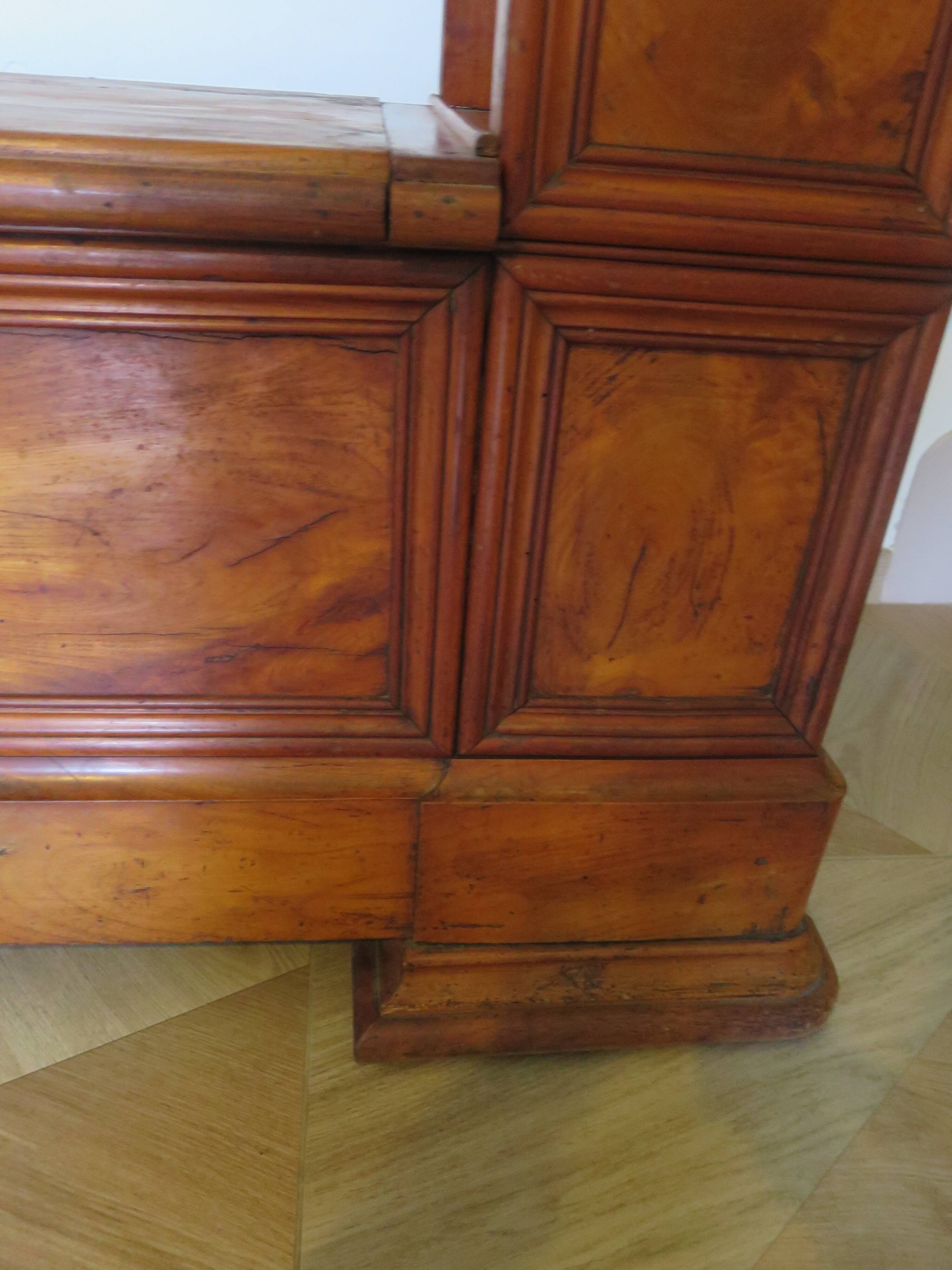 Antique trunk bench - Louis Philippe style - trunk seat - solid wood