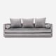 Sofa kopenhaga silver velour, scandinavian design