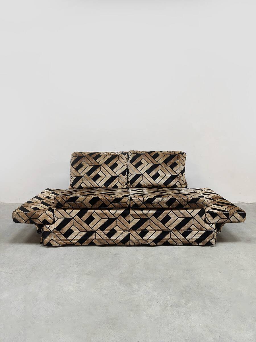 Vintage 2 seater daybed sofa 'Geometric deluxe'