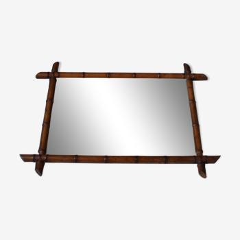 Bamboo mirror 78 x 60 from the 1920s/1930s