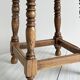 Tabouret carré ancien en bois massif