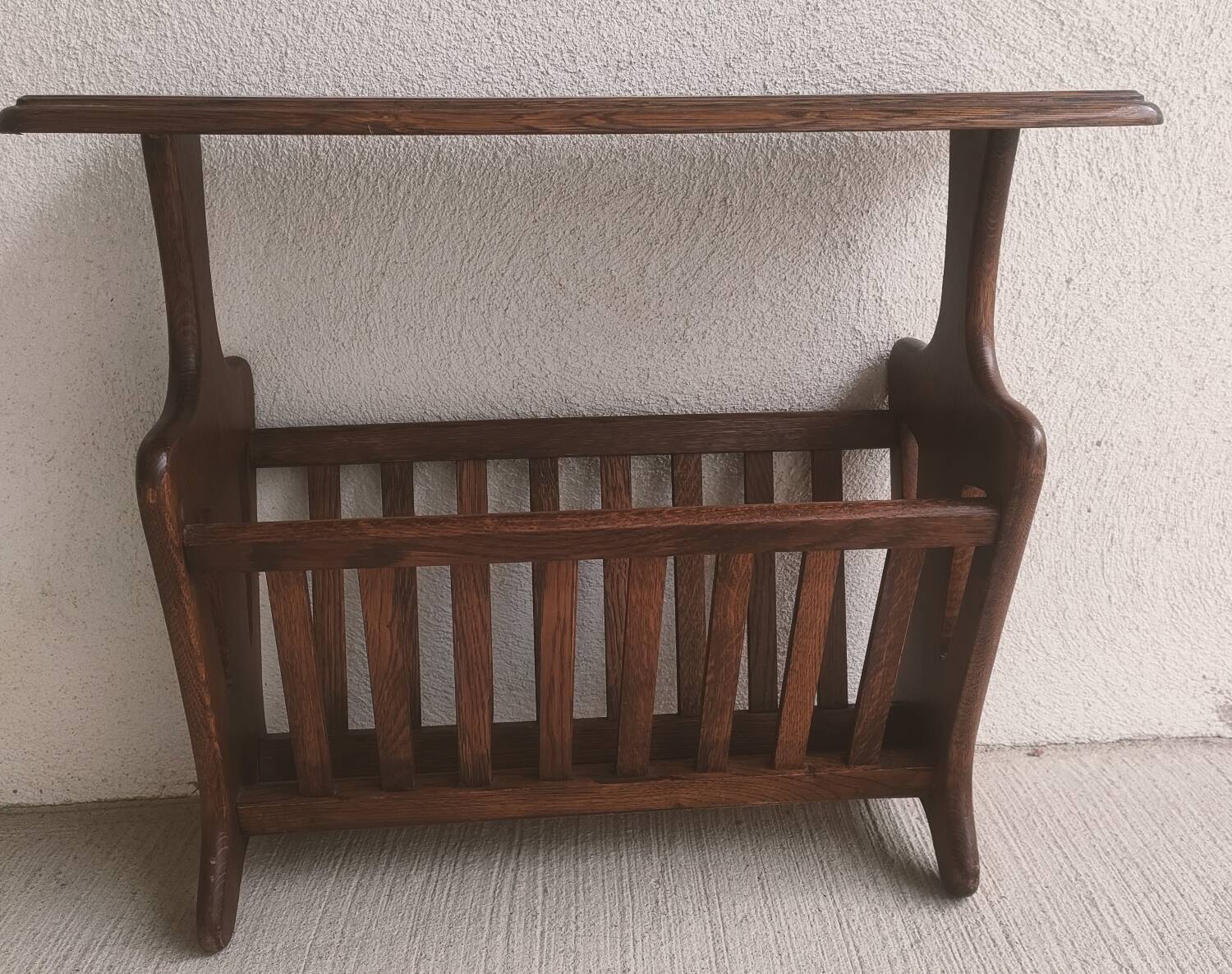 Vintage wooden magazine rack