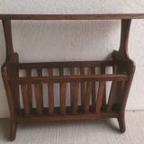 Vintage wooden magazine rack
