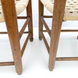 Pair of rustic wooden chairs
