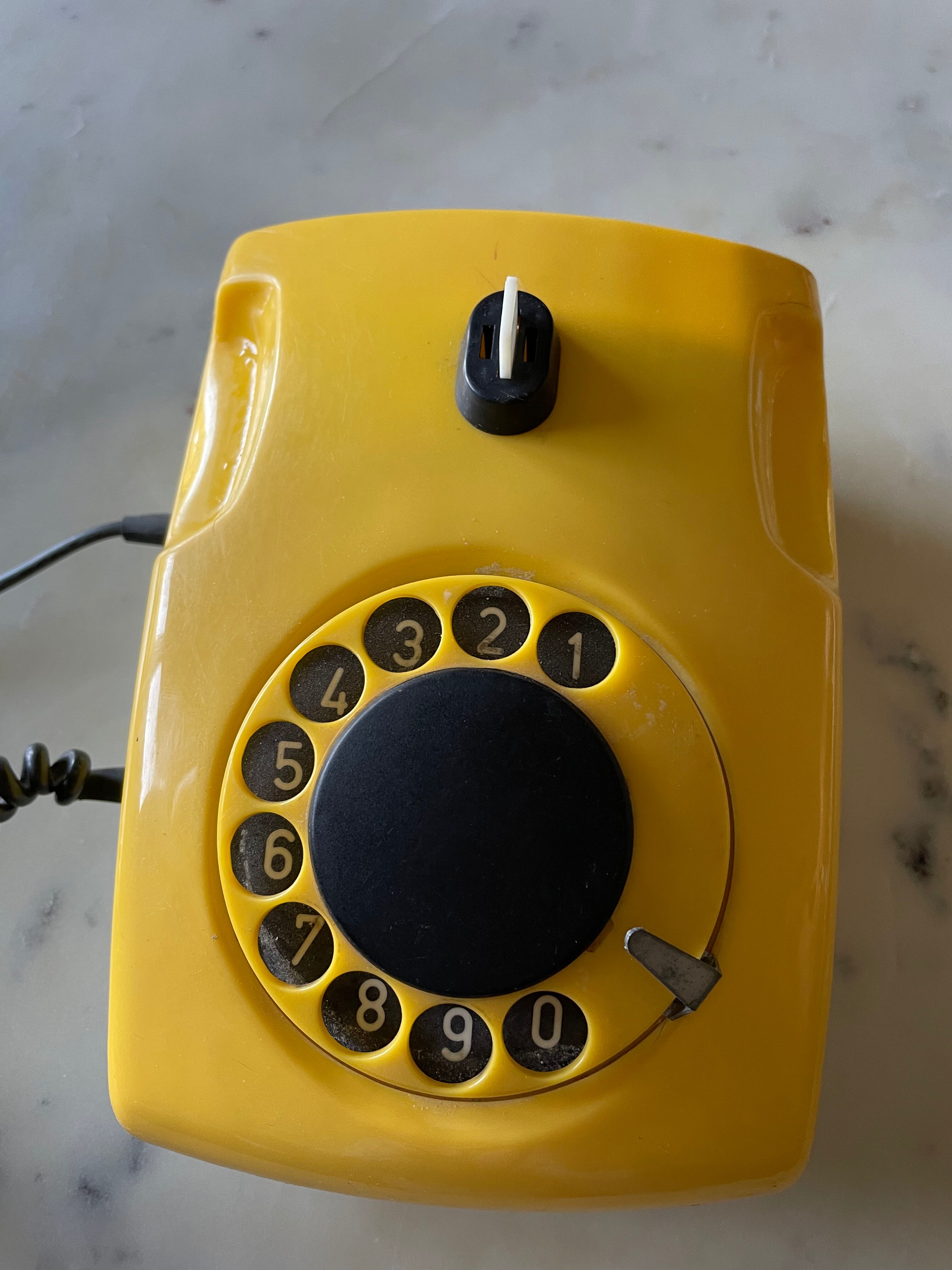 Yellow vintage phone