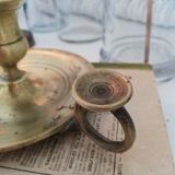 Vintage brass chamber candle holder