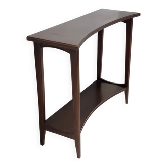 Postmodern Ebonized Beech Console Table with a Lower Shelf, Italy