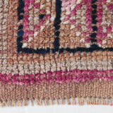 3x10 pastel pink & blue vintage rug