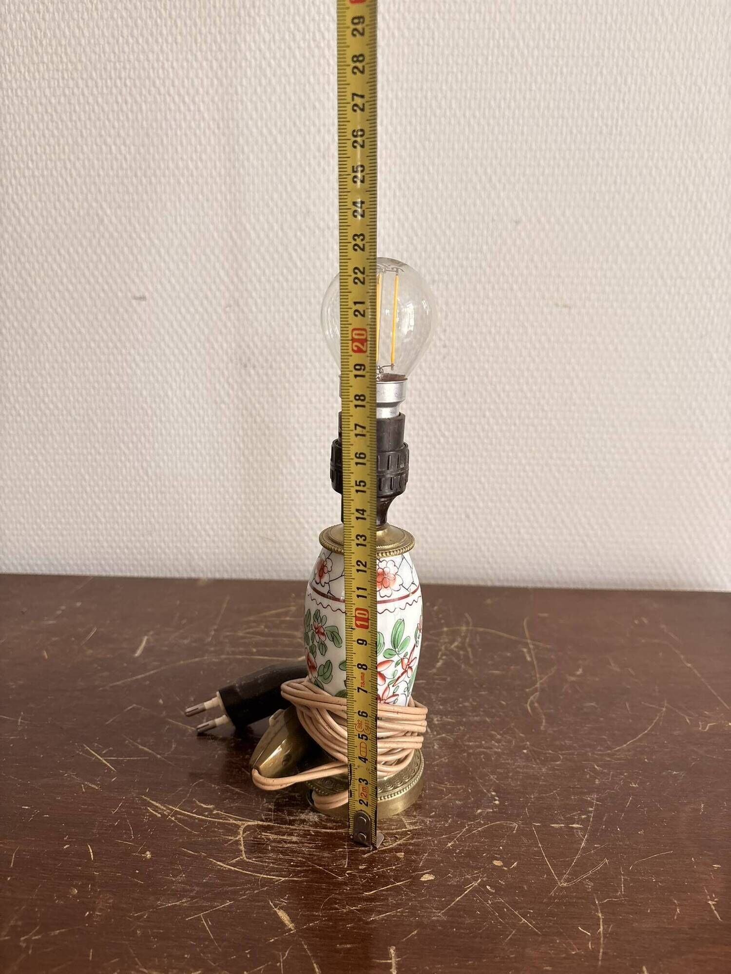 Asian Porcelain Table Lamp with Gilded Brass from China, Japan, Satsuma, Kutani