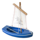 Tirot brand basin sailboat, model 202, vintage toy.