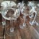 Set of 7 wine glasses drinking crystal balloon chiseled foot hemmed