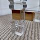 Large Hollywood Regency coffee table Lucite Brass double top 70s