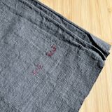 Antique hemp tablecloth / gray