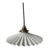 Opaline suspension with ceiling light