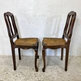 Pair of straw chairs 1900