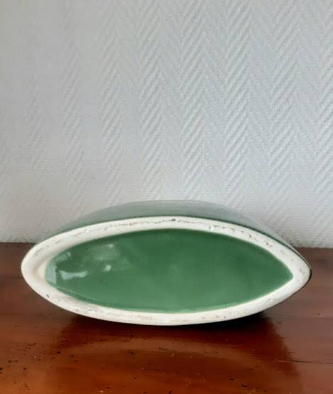 Green designer ceramic vase