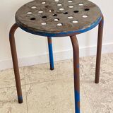 Industrial stool steel patina rusty steel vintage