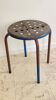 Tabouret industriel acier patine acier rouillé vintage