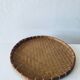 Large round bohemian bamboo tray