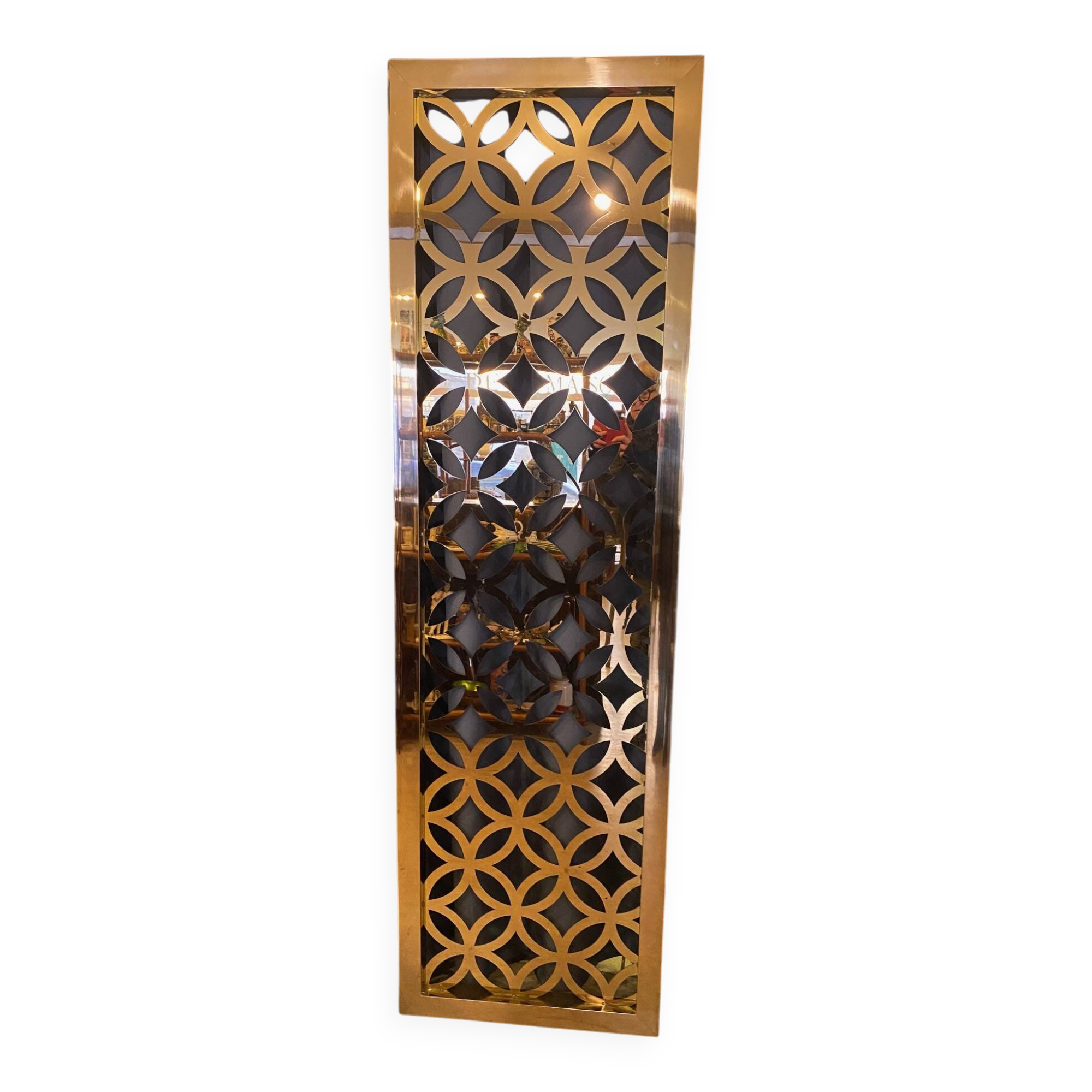 Vintage copper screen panel, sculpted, 1970s/80s, metallic color