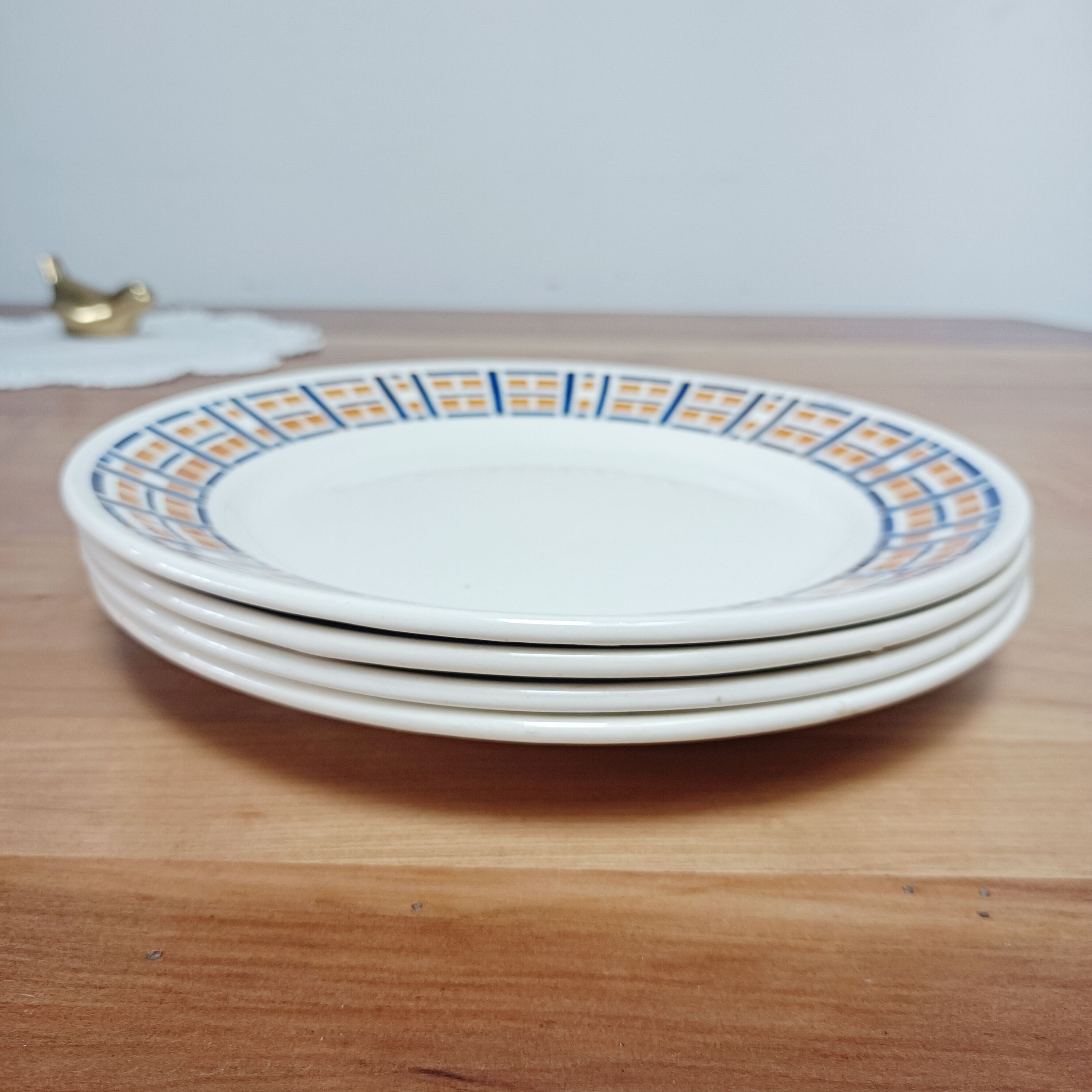 Set of 4 flat plates Badonviller, Robinson