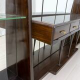 Guglielmo Ulrich Mid-Century Modern Italian Walnut Mirrored Sideboard, 1940