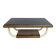 Art Deco Italian Walnut and Top Glass Table with Elephant Tusk Legs, 30s