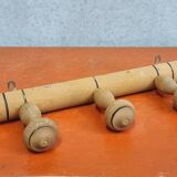 Vintage wall-mounted coat rack in imitation bamboo