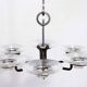 Art deco iron and glass candlestick by erik höglund