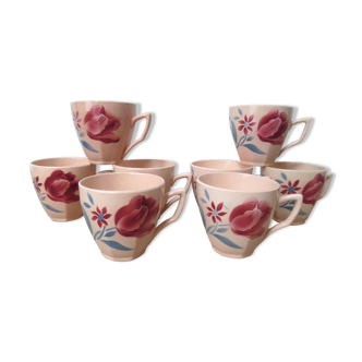 8 tasses digoin sarreguemines