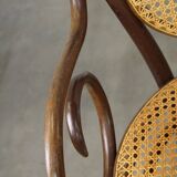 Very elegant, characterful, and graceful set of 4 Art Nouveau design bistro chairs