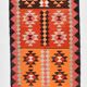 3x11 Orange Tribal Kilim Runner Rug 93x330Cm