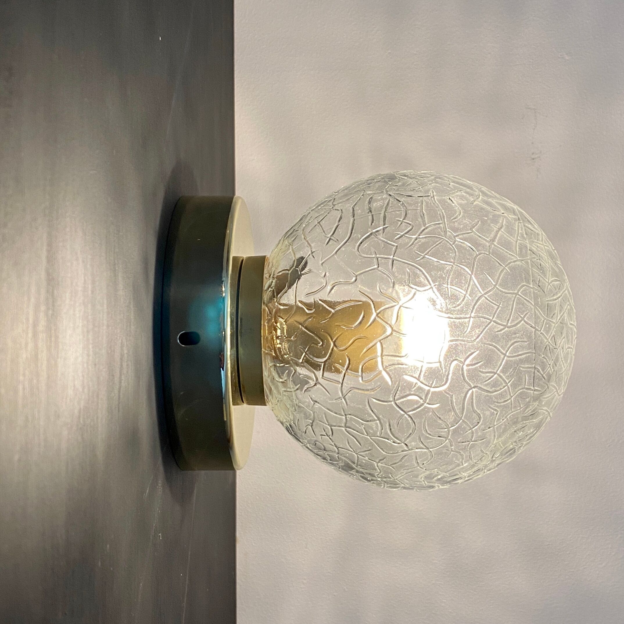 Wall lamp vintage glass globe