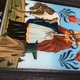 Frame painting on glass reverse painting fixed under glass Saint Éloi