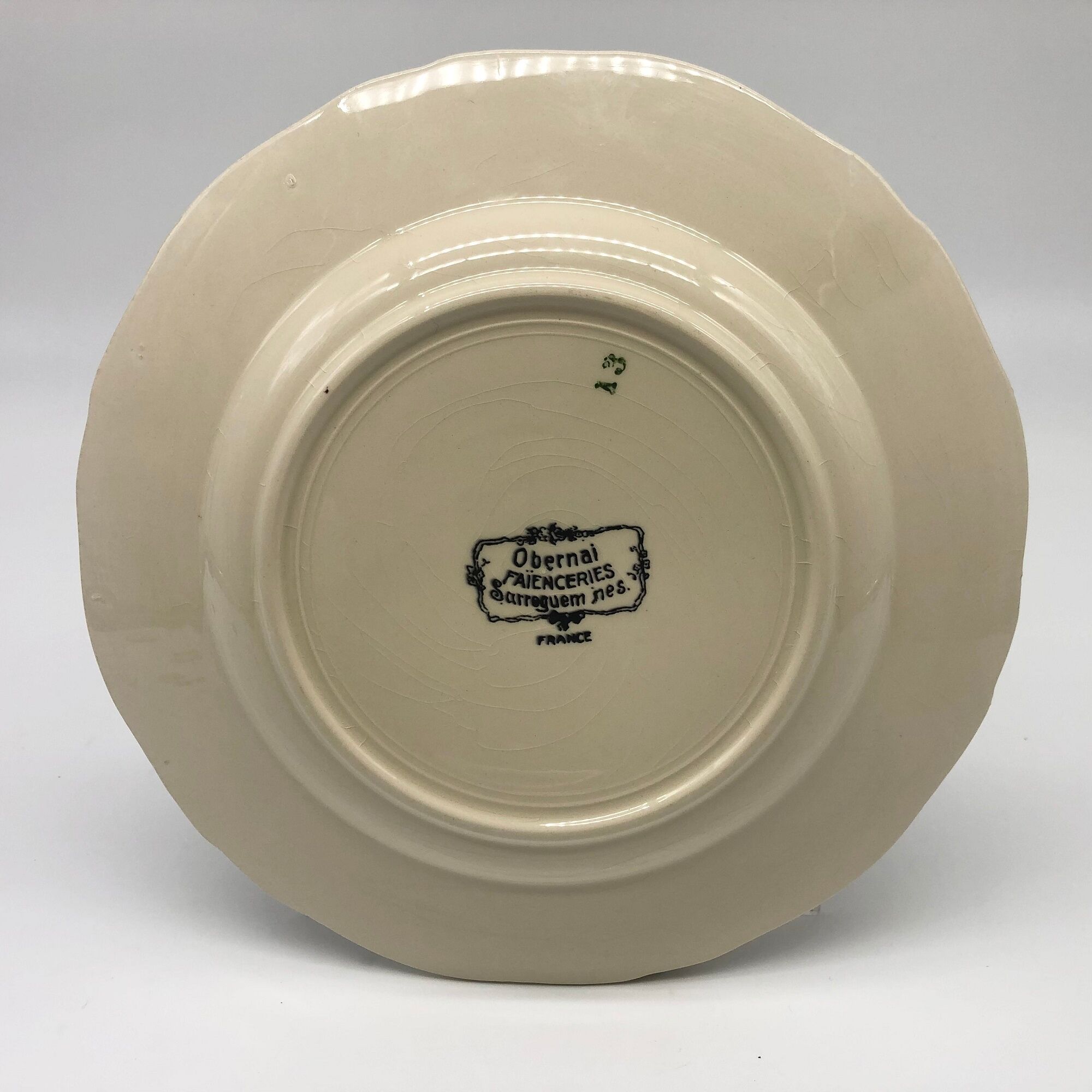 Set of 4 dessert plates "Obernai" from the sarreguemines earthenware factory